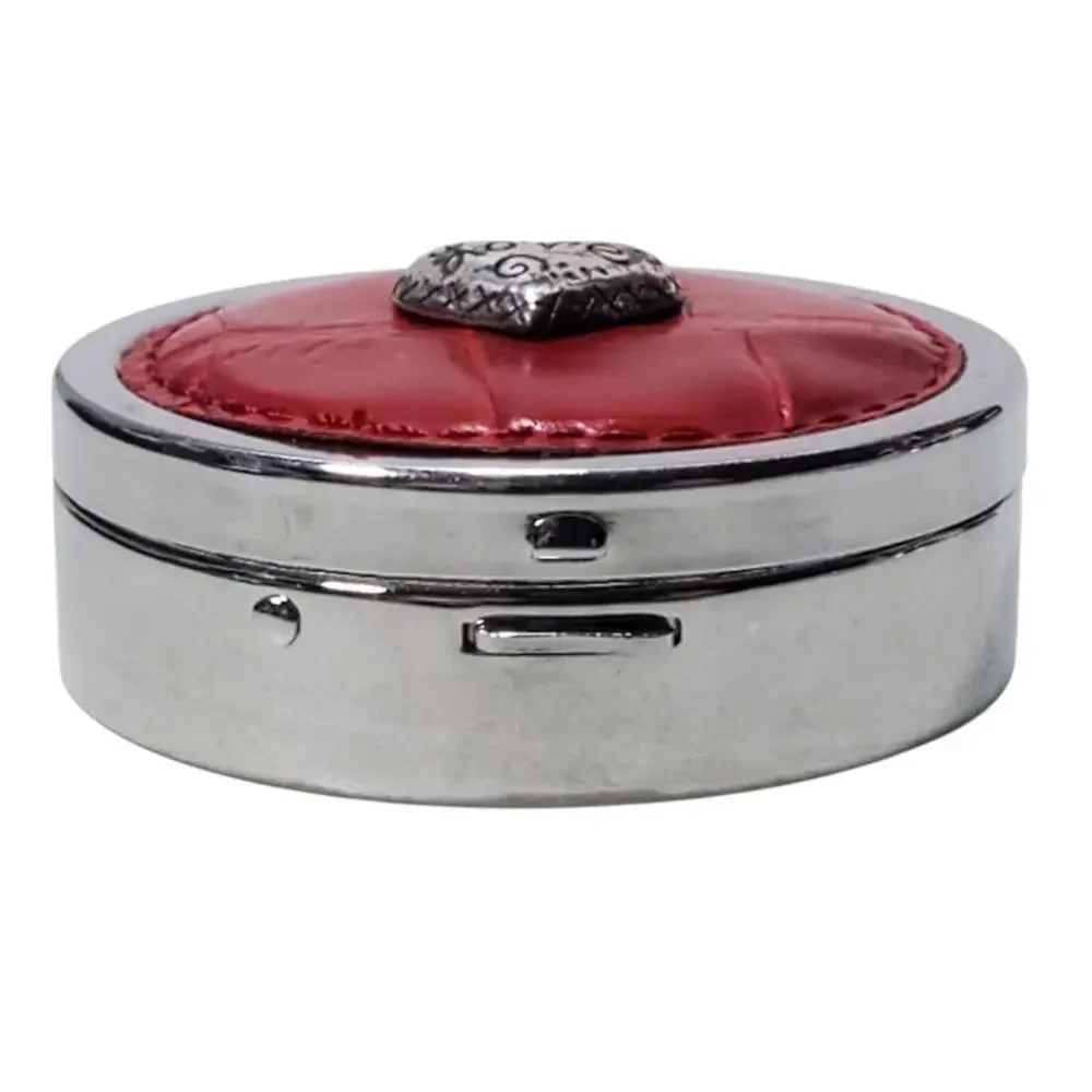 BRIGHTON PILL BOX Love Beat COLLECTION Red W/ Silver Heart - Picture 2 of 10